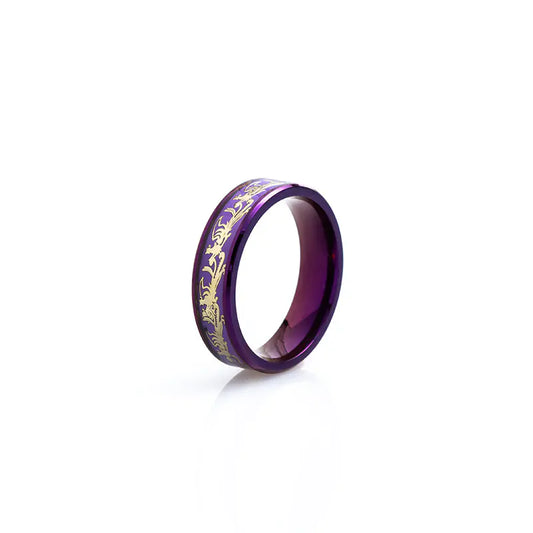 Fashion Purple Titanium Steel Ring